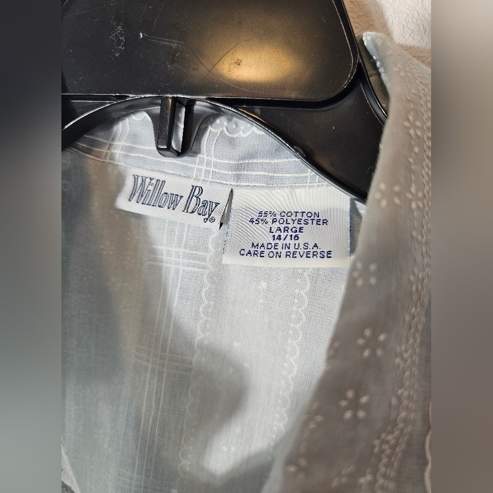 Willow Bay Vintage Made in USA Short Sleeve Button Down Women's Size Large - Picture 8 of 11